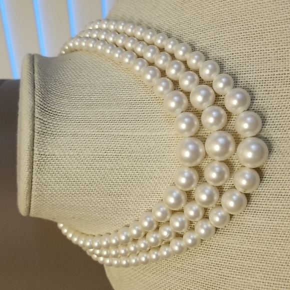 Vintage Jewelry Vintage Triple Strand Pearl Necklacechoker Poshmark